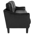 Flash Furniture - Canapé capitonné Asti, noir-Appuis-bras inclinés rembourrés