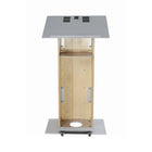 Urbann Lutrin K2 avec roulettes - aluminium et bois - naturel-Autoportant avec roulettes, discours