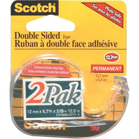 Scotch™ - Ruban adhésif transparent à double face, paq./2-Ce ruban permanent est durable et résistant aux taches