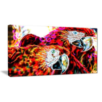 Designart – Duo d’aras, impression sur toile d’animal, tailles variées (PT2441-32-16)-Impression