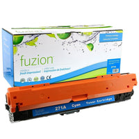 fuzion - HP 650A (CE271A) Cartouche De Toner Remanufacturée - Rendement Standard - Cyan-Couleur d'encre: Cyan
