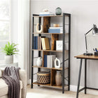Vasagle - Étagère Moderne Mid Century - Brun Rustique-Design industriel