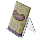 Azar Displays – Présentoir de type chevalet en acrylique, 4,13 x 5 x 5 (po), 10/paquet (515420)-Rebord de 1 1/4 pouce à l’avant