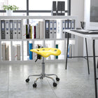 Flash Furniture – Tabouret tracteur éclatant de 25,75 po, jaune (LF214AYELLOW)-5,5 po Réglage de la plage de hauteur
