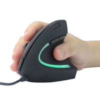 AnthroDesk - Souris filaire verticale, ergonomique (AD-VM2)-SCIENTIFIQUEMENT PROUVÉ : des études montrent qu'une souris verticale provoque moins de tension sur votre poignet et votre bras (c'est MIEUX pour vous)
