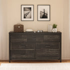 Ameriwood Home Beaumont - Commode à 7 tiroirs - chêne noir-Rangez vos vêtements pliés et votre linge de lit dans ses 5 tiroirs aux glissières en métal durables