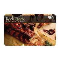 Rock Creek Tap And Grill, carte-cadeau de 50 $-Les récompenses Air Miles ne s'appliquent pas sur l'achat de cartes-cadeaux.