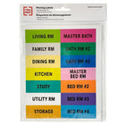 TRU RED - Étiquettes mobiles - 14 étiquettes/page - 10 pages - anglais-Étiquettes mobiles adhésives permanentes (texte anglais), pour l'étiquetage et l'organisation du matériel de déménagement et des cartons