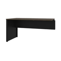 Bestar Connexion Table retour - Antigua & Noir-Surface de travail de 2,5 cm (1 po ) de qualité commerciale au fini mélamine résistant aux éraflures, aux taches et à l‘usure