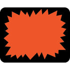 Autocollants vierges, milieu éclaté rouge fluorescent, 1 3/6 x 1,5 po, 1000/rouleau-Papier adhésif