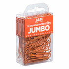 JAM PAPER - Trombone Geant Colore 2", Orange, 2 Paquets de 75-Quantite : 2/paquet (75 par boîte)