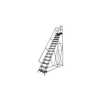 Tri-Arc Manufacturing – Escabeau roulant avec marche; hauteur : 150 po, marches : 15, largeur : 24 po (KDSR115242-D2)-Non. de marches : 15
