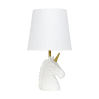 Lampe de table licorne étincelante or et blanc Simple Designs-Lampe de table