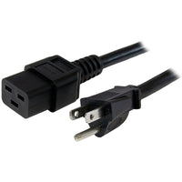StarTech ® Cordon dââ‚¬â„¢alimentation 14 AWG pour ordinateur, NEMA 5-15P vers C19, 3 pi-Puissance admissible maximale, pour les appareils de plus grande taille