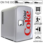 Coca-Cola - Diet Coke Portable 6 Canettes Thermoélectrique Mini Réfrigérateur/Réchaud - 4 L / 4,2 qt-Technologie de refroidissement et de réchauffement thermoélectrique efficace et fiable