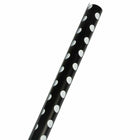 JAM Paper -  Papier cadeau – Papier cadeau à pois – 25 m² par rouleau – Noir à pois blancs – 2/paquet-Papier d’emballage à pois noir et blanc, Le papier d'emballage coloré donnera envie à tous de découvrir ce qu'il y a à l'intérieur