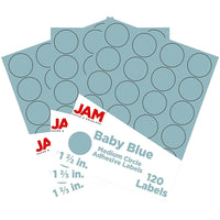 JAM Paper Étiquettes autocollantes rondes, 1 2/3 po, rose bébé, 360/paquet-Taille : 1,66 po