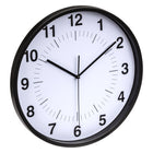 Gry Mattr - Horloge silencieuse contemporaine de 12 po - cadre noir-Châssis en plastique