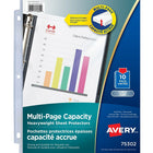 Avery 75302 Pochettes protectrices capacité accrue - transparentes - 10/paquet-Idéales pour ranger un grand nombre de feuilles, les carnets reliés, etc
