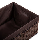 CTG – Paniers de rangement tressés, doublure pompom, brun-Design tressé avec doublure en pompom de couleur contrastée pour ajouter un peu de dimension
