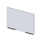 Avant de pare-haleine modulaire Mark Maker - Acrylique transparent 1/4" - panneau de 42" Lx31,5"H - 2 rails inférieurs de 12"-Fixez les côtés des panneaux modulaires pour étendre la longueur de votre diviseur à l'aide de charnières en plastique (charnières flexibles).