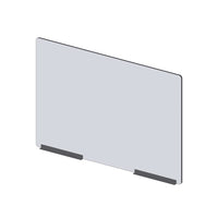 Avant de pare-haleine modulaire Mark Maker - Acrylique transparent 1/4" - panneau de 42" Lx31,5"H - 2 rails inférieurs de 12"-Fixez les côtés des panneaux modulaires pour étendre la longueur de votre diviseur à l'aide de charnières en plastique (charnières flexibles).