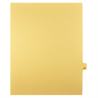 Markmaker - Intercalaires imprimes Legal, Chamois, 1/25th coupe, format lettre, sans trous, 25 tabs/PQT, 5 PQT/Boite, Numero 68-Intercalaires imprimes Legal