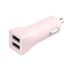 Chargeur allume-cigare USB Dual Tech de base - Rose-Prévention de court-circuit