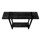 Monarch Specialties - 2861 Table D'Appoint - 48 po L/Faux Bois Noir/Metal Noir-9