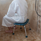 Flash Furniture Chaise De Bain Et Douche Réglable série HERCULES-Marine (DCHY3410LNV)-Tabouret approuvé par la FDA