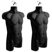 Eddie's - Forme de torse suspendue pour homme - Noir - Paquet de 2 (155735-2)-Forme de torse suspendu masculin