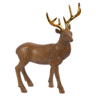 CTG – Figurine de chevreuil debout, beige-Matériau: fabriqué en polyrésine de haute qualité, durable et sûre avec une finition mate et des bois plaqués or seront un ajout parfait à tout décor de pièce