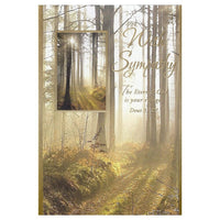 Rosedale – Cartes de souhaits et enveloppes, With Sympathy To Eternal God Is Your Refuge, 5 1/2 x 8 po, 12/paquet (17564)-Imprimé sur du papier cartonné non couché de haute qualité