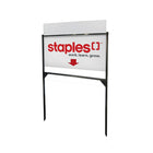 Futech – Porte-enseigne métallique LS003 pour pelouse, 32 x 25 x 1 (po), noir-Chargement par le haut