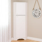 Elite - Grande armoire de rangement à 2 portes, blanc-Base entaillée pour accepter les plinthes