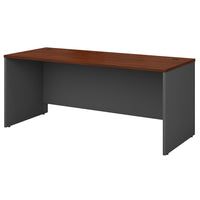 Bush® – Bureau de direction de 72 po de la collection Westfield, fini cerisie-Avec une surface en mélamine de catégorie commerciale de 1 po d'épaisseur et bord en PVC résistant aux chocs