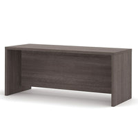 Bestar - Bureau de luxe Pro-Linea, gris écorce (120400-1147)-Construction de calibre commercial durable de 1,5 po avec surfaces de travail au fini en mélamine résistant aux égratignures, aux taches et à l'usure