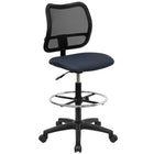 Flash Furniture – WLA277NVYD Tabouret de dessinateur, bleu marine-Dossier mi-hauteur