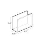 Porte-documents bureau acryl., transp, 8x3,25x-2