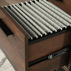 Sauder - La Collection Briarbrook Caisson mobile à 2 tiroirs - Finition Barrel Oak-Cadre en métal laqué durable avec étagère inférieure perforée.