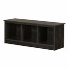 South Shore - Toza - Banc d’entrée avec rangement - Noir antiqué-Design tendance : le style contemporain épuré de ce banc d’entrée créera une ambiance accueillante dans votre maison. Déposez de beaux coussins sur le siège et des paniers colorés (non inclus) dans les compartiments ouverts pour personnaliser votre décor!
