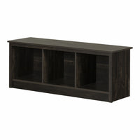South Shore - Toza - Banc d’entrée avec rangement - Noir antiqué-Design tendance : le style contemporain épuré de ce banc d’entrée créera une ambiance accueillante dans votre maison. Déposez de beaux coussins sur le siège et des paniers colorés (non inclus) dans les compartiments ouverts pour personnaliser votre décor!