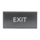 Headline Sign - Panneau « Exit » Premier - 4 po H x 8 po L - Noir-Message du panneau : « EXIT » (Sortie)