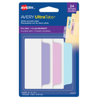 Avery -  74777 UltraTabs Onglets de Classement, Couleurs pastel, 24 onglets-UltraMarquables – Onglets en papier recouvert de plastique, marquables sur les deux côtés; compatibles avec les stylos, crayons, marqueurs et surligneurs – antimaculages