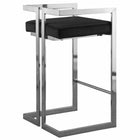 Plata Decor - Harvey Tabourets - Chrome / Noir - paquet de 2-Aucun assemblage requis