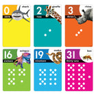 TREND enterprises, Inc. - Ensemble d'apprentissage Animals Count 0-31-Exemples photographiques pour compter les mots et les chiffres en anglais