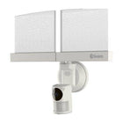 Swann - Camera de securite 1080p Smart Wi-Fi Slimline projecteur avec compatibilite Amazon Alexa et Google Assistant - Blanc-Preuve, visibilite, interaction, avertissement, dissuasion ultime avec projecteurs, une conversation bidirectionnelle et enregistrement video.