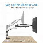 ShoppingAll - Support de moniteur à ressort à gaz simple avec 2 bras pivotants - Blanc-5