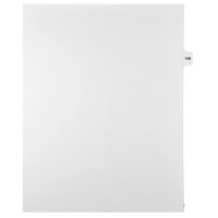 Markmaker - Intercalaires imprimes Legal, Blanc, 1/15th coupe, format lettre, sans trous, 25 tabs/PQT, 5 PQT/Boite, Numero 109-Intercalaires imprimes Legal