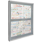 Eddie's - Tableau d'affichage ferme avec porte verrouillable - 30 po l x 40 po H-Tableau d'affichage ferme